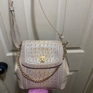 Brahmin Iridescent Cream Crossbody Bag